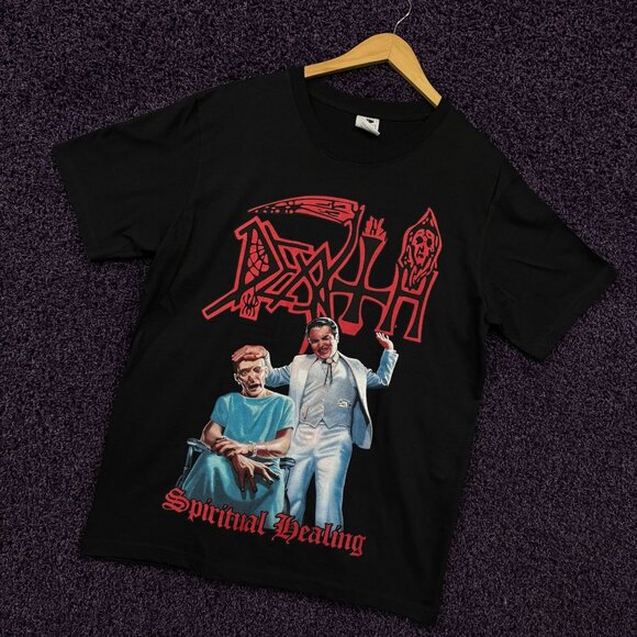 Death Spiritual Healing Album Art Death Metal Band T-Shirt L - Picture 3 of 4